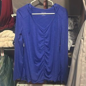 XL Calvin Klein Performance tunic. Gorgeous colbalt blue. 27” to hem. Hooded.